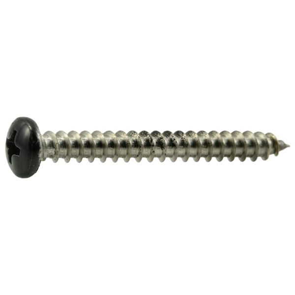 Midwest Fastener Sheet Metal Screw, #8 x 1-1/2 in, Painted 18-8 Stainless Steel Pan Head Phillips Drive, 100 PK 09097 - main